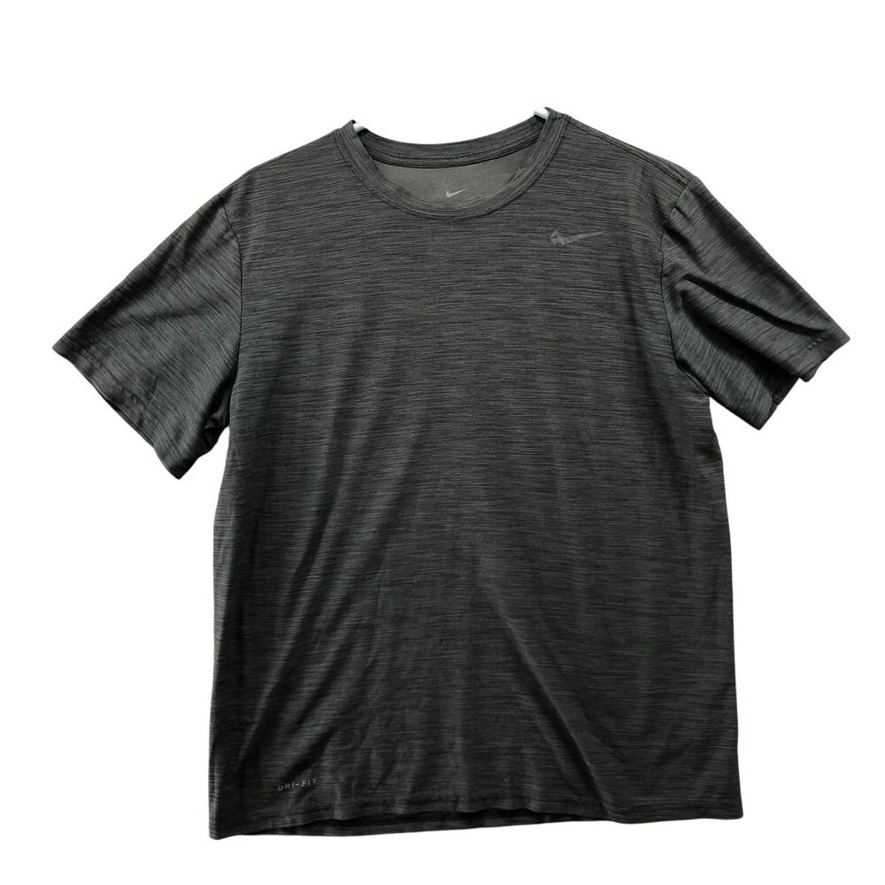 Nike Dri-Fit T Shirt Mens L Short Sleeve Crewneck Dark Gray Heather Active